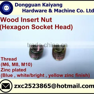 Insert Nut/ Wood Insert Nut / Hex Socket (Furniture Fastener); M6, M8, M10 thumbnail-1