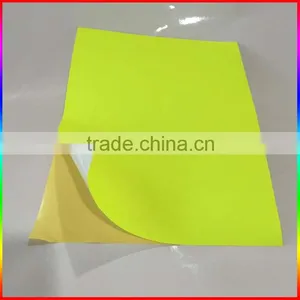 Custom A4 Golden Yellow Self Adhesive Fluorescent Sticker Paper thumbnail-1