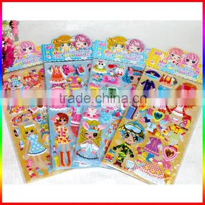 Foam Girl Puffy Stickers Princess Dress Up Sticker for Promotional thumbnail-4
