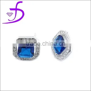 Factory Price 925 Silver Gemstone Funky Stud Earring thumbnail-1