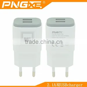 Newest OEM 5v 2.1a Two Usb Port Slim Micro Usb Wall Charger for Samsung Wall Charger thumbnail-2