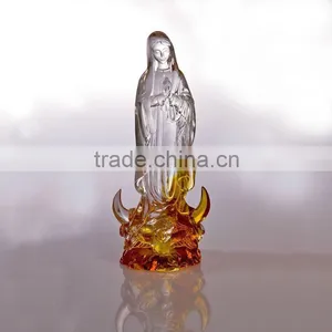 WF301 Lead Crystal Statue -- Blessed Virgin Mary thumbnail-1