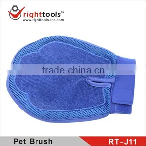 RIGHTTOOLS RT-J11 Nylon Glove Pet Grooming Brushes With Soft Rubber Pad thumbnail-1