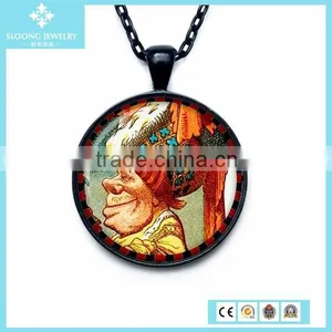 925 Silver United States Map Glass Necklace Pendant thumbnail-2