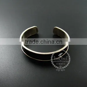 11mm Width Bezel,60mm Diameter Gun Black Vintage Style Bangle Adjustable Bracelet DIY Supplies,findings 1900107 thumbnail-2