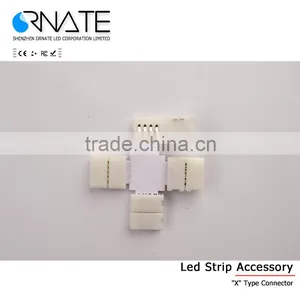 4 Pin LED Connector T Shape For Connecting Corner Right Angle 10mm 5050 RGB LED Strip Light thumbnail-3