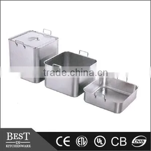 Heavy Stackable, Stainless Steel Bain-marie Pan Drain Pan Toilet Pan thumbnail-1