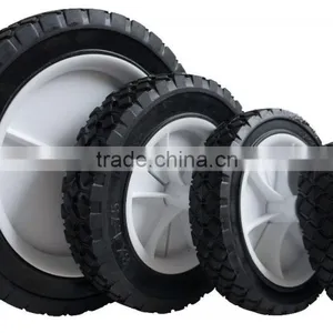 Solid Rubber Wheel/plastic Rubber Wheel/rubber Rubber Wheel/ Ruled Rubber Lawnmower Lawn Push Mower Wheel 5+ Inch Diameter thumbnail-3