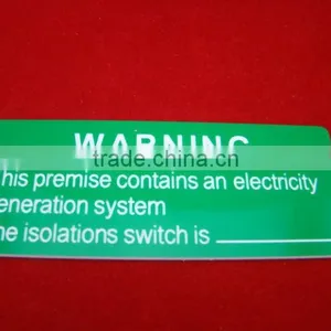 Warning Engraving Sign Adhesive 3m Abs Boards thumbnail-4