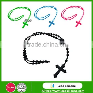 Food Grade Silicone Necklace/Beautiful Silicone Necklace Wholesale Silicone Bead Necklace Teething thumbnail-1