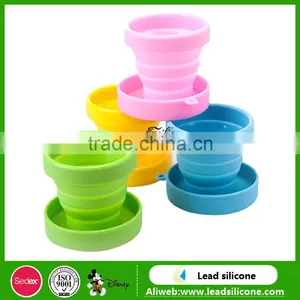 Heat Resistant Collapsible Double Wall Glass Cup With Silicone Lid thumbnail-6