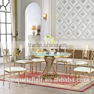 Foshan Furniture Market High-class Brief Stainless Steel Chair for Sale thumbnail-6