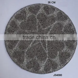 Grey Heart Design Place Mats With Other Patterns Available in More Colours thumbnail-1