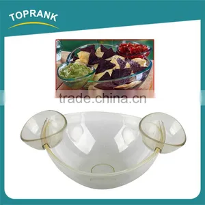 Hot Sale Fashion Eco Friendly AS Clear Salad Bowl With Server thumbnail-1
