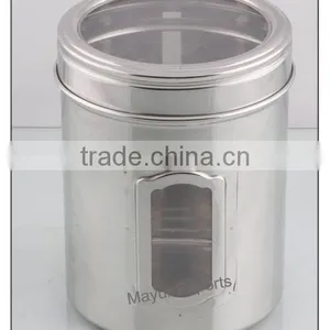 Stainless Steel Canister - Side and Top See thumbnail-2