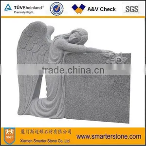 Sleep Angel Style Tombstone Gravestone Granite Monument Natural Granite thumbnail-1