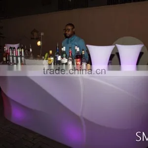 Outdoor Party Night Club LED Illuminated Combined Rechargeable LED Bar Counter Commercial Sectional Bar Furniture thumbnail-1