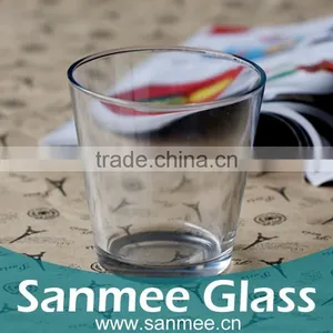 Machine Pressed Clear Flared Votive Glass Candle Holder thumbnail-1