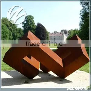 Large Abstract Garden Corten Steel Sculpture thumbnail-1