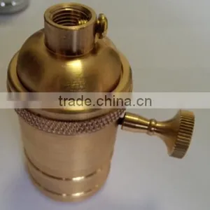 E27 Vintage Brass Lamp Holder With Edison Bulb thumbnail-2