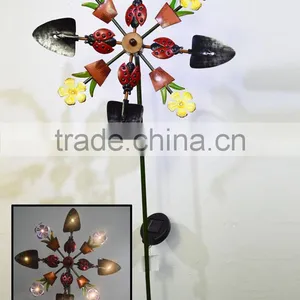 Free Sample 2017 New Design Solar Led Light Garden Wind Spinner for Atlanta Show thumbnail-1
