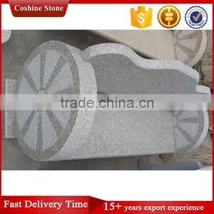 Granite Stone Park Benchs With Backrest thumbnail-3