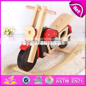2017 New Design Cool Motorcycle Shape Wooden Baby Rocker Toy W16D110 thumbnail-1