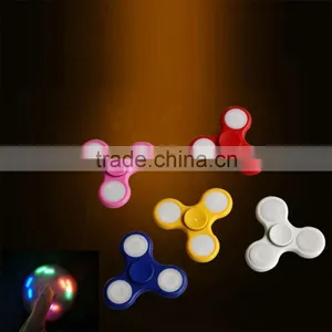 2017 Shine LED Hand Spinner Tri Fidget Finger Spinner EDC Spin Stress Focus Desk Toy thumbnail-5