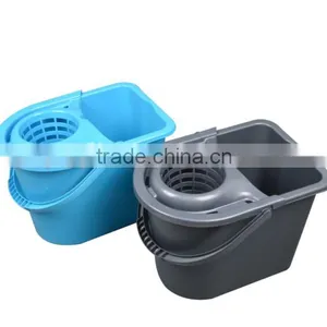 14L Plastic Mop Bucket With Wringer thumbnail-1