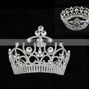 Big Pageant Rhinestone Hair Accessoreis Headwear Jewelry Fashion Women Tiaras thumbnail-2