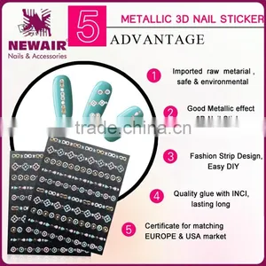New Air 2017 Wholesale Metallic Nail Stickers,gold Color Nail Sticker,metal Style Nail Sticker thumbnail-5