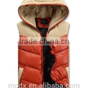 Winter Men's Down Vest Warm Hooded Vest Casual Cotton-padded Jacket Slim Coat thumbnail-3