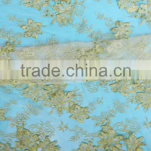 2017 Most Popular Beaded Tulle Lace Fabric Manufactured in China thumbnail-4