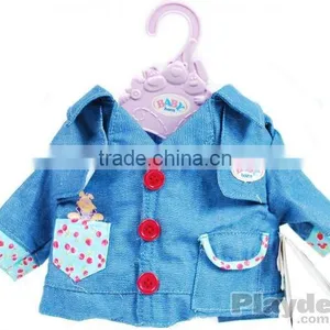 New Design Pretty Embroidery Red Button Denim Jacket for Baby Girl thumbnail-1
