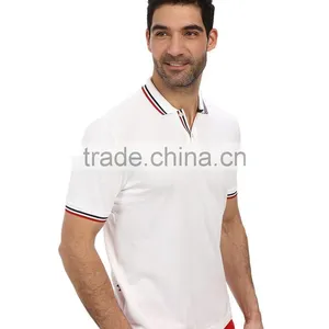 2015 Latest Custom Short Sleeve Mens Fancy Embroidered Polo Shirt, Ribbing Embroidered Polo Shirt thumbnail-4