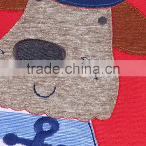 2015 Newest Arrival Short Sleeve Red Baby Toddler Clothes Printed Cartoon Dog Baby Clothing thumbnail-3