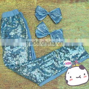 Europe&America Hot Design Children Sparkling Pants Baby Girls Icing Blue Sequin Pants Casual Underwear thumbnail-2