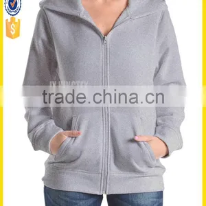 Women's Plain Full-Zip Good Quality Hoody thumbnail-1