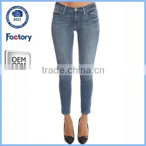 2016 New Arrival no Brand Name Lady Pants,custom Lady Pants,denim Lady Pants thumbnail-1