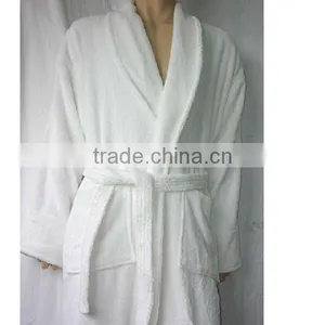 Terry Cloth Fabric Light Color Bathrobe thumbnail-1