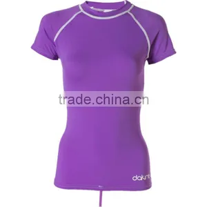 2016 Custom Women Cap Sleeve Rash Guard thumbnail-1