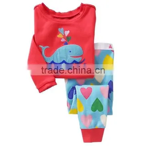 S15532A Baby Clothing Set Hot Sell Pajamas Kids Lantern Fish Design Pyjamas Children's Sleepwear thumbnail-1