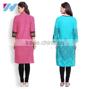 Ladies Apparel Wholesale Long Kurta Designs For Women thumbnail-2