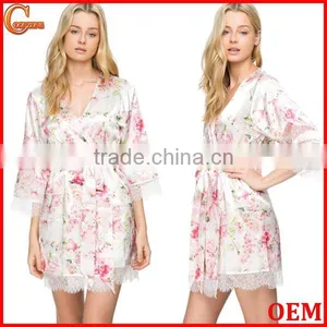 Relaxed Fit Long Sleeves Wrap Front With Detachable Belt Bath Robe thumbnail-1