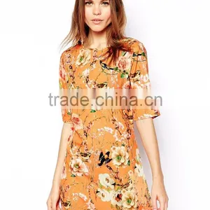 True Decadence Shift Dress in Botanical Floral Print thumbnail-1