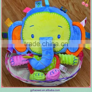 Lovely Elephant Bell & Rattle Insert Baby Educational Plush Toys Baby Bed Hanging Toys thumbnail-1
