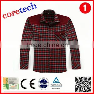 Newest Popular Red Plaid Shirt Flannel Man Factory thumbnail-3