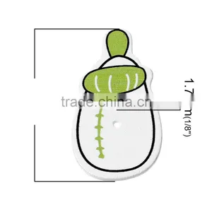 Feeding Milk Bottle Mixed Two Holes Baby Shower Decoration Wood Sewing Scrapbooking Button thumbnail-2
