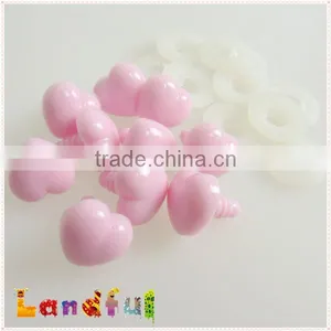 Plastic Heart Safety Nose in Pink for Plush Teddy Bear thumbnail-1