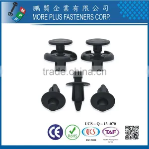 Made in Taiwan PP Nylon Easy Release Plastic Rivet Black thumbnail-1